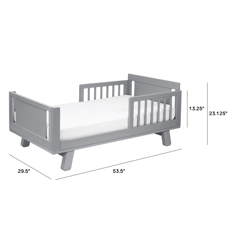 Babyletto Pine Wood Junior Bed Conversion Kit in Gray