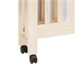 Babyletto Origami Portable Folding Mini Crib with Casters in Washed Natural