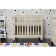 Babyletto Origami Portable Folding Mini Crib with Casters in Washed Natural