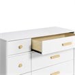 Babyletto Lolly 6 Drawer Double Dresser in White and Natural