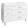 Babyletto Lolly 6 Drawer Double Dresser in White and Natural