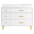 Babyletto Lolly 6 Drawer Double Dresser in White and Natural