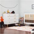 Babyletto Lolly 6 Drawer Double Dresser in White and Natural