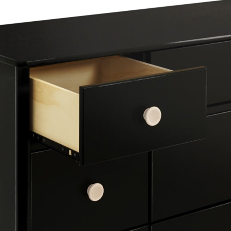 Babyletto Lolly 6 Drawer Double Dresser in Black and Natural