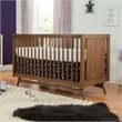 Peggy 3-in-1 Convertible Crib with Toddler Bed Conversion Kit in Natural Walnut
