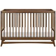 Peggy 3-in-1 Convertible Crib with Toddler Bed Conversion Kit in Natural Walnut