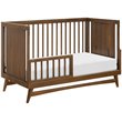 Peggy 3-in-1 Convertible Crib with Toddler Bed Conversion Kit in Natural Walnut