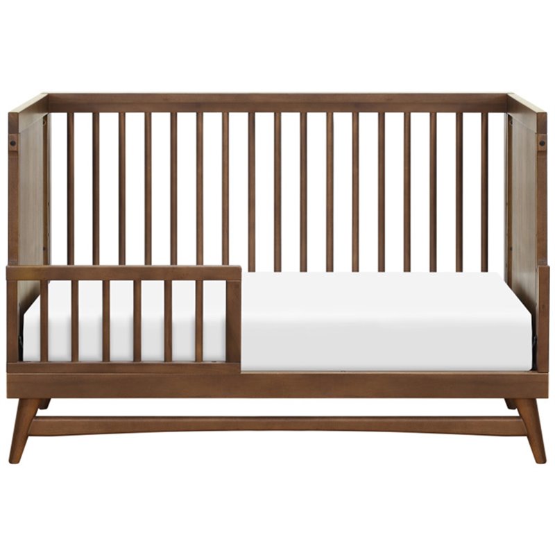 Peggy 3-in-1 Convertible Crib with Toddler Bed Conversion Kit in Natural Walnut