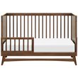 Peggy 3-in-1 Convertible Crib with Toddler Bed Conversion Kit in Natural Walnut