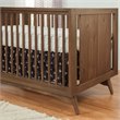 Peggy 3-in-1 Convertible Crib with Toddler Bed Conversion Kit in Natural Walnut