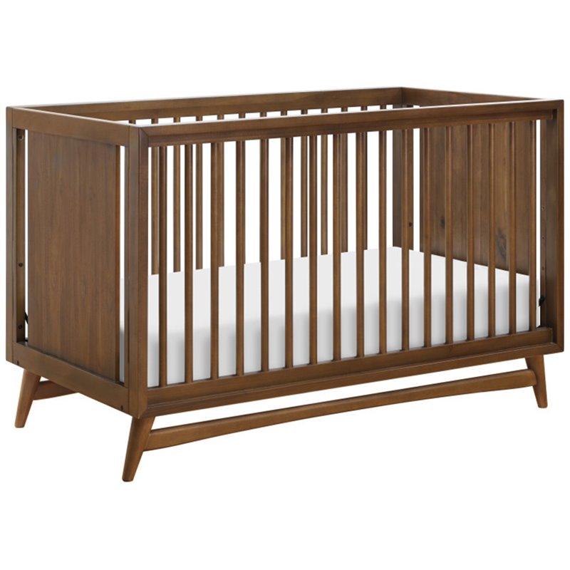 Peggy 3-in-1 Convertible Crib with Toddler Bed Conversion Kit in Natural Walnut