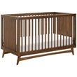 Peggy 3-in-1 Convertible Crib with Toddler Bed Conversion Kit in Natural Walnut