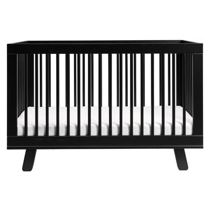 Hudson 3-in-1 Convertible Crib with Toddler Bed Conversion Kit - Black