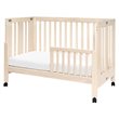 Babyletto Maki Full Portable Crib with Toddler Bed Conversion Kit in Natural