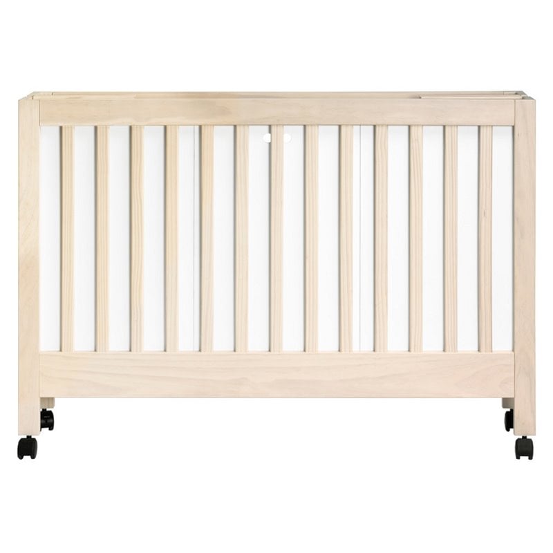 Babyletto Maki Full Portable Crib with Toddler Bed Conversion Kit in Natural
