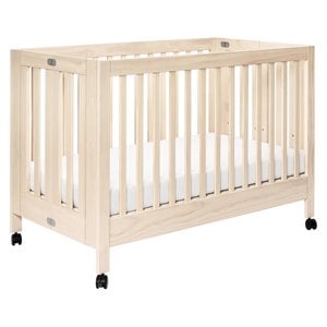 Babyletto Maki Full Portable Crib with Toddler Bed Conversion Kit in Natural