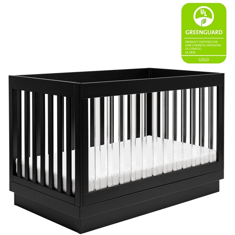 Babyletto Harlow 3-in-1 Convertible Crib with Toddler Bed Conversion Kit - Black