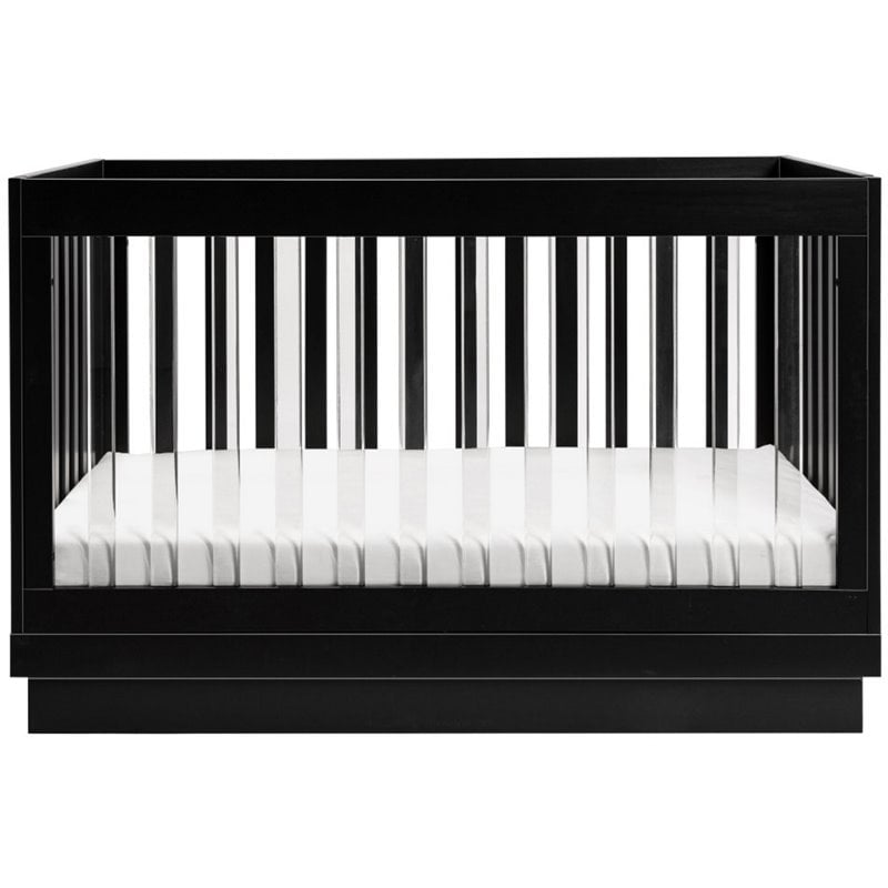 Babyletto Harlow 3-in-1 Convertible Crib with Toddler Bed Conversion Kit - Black
