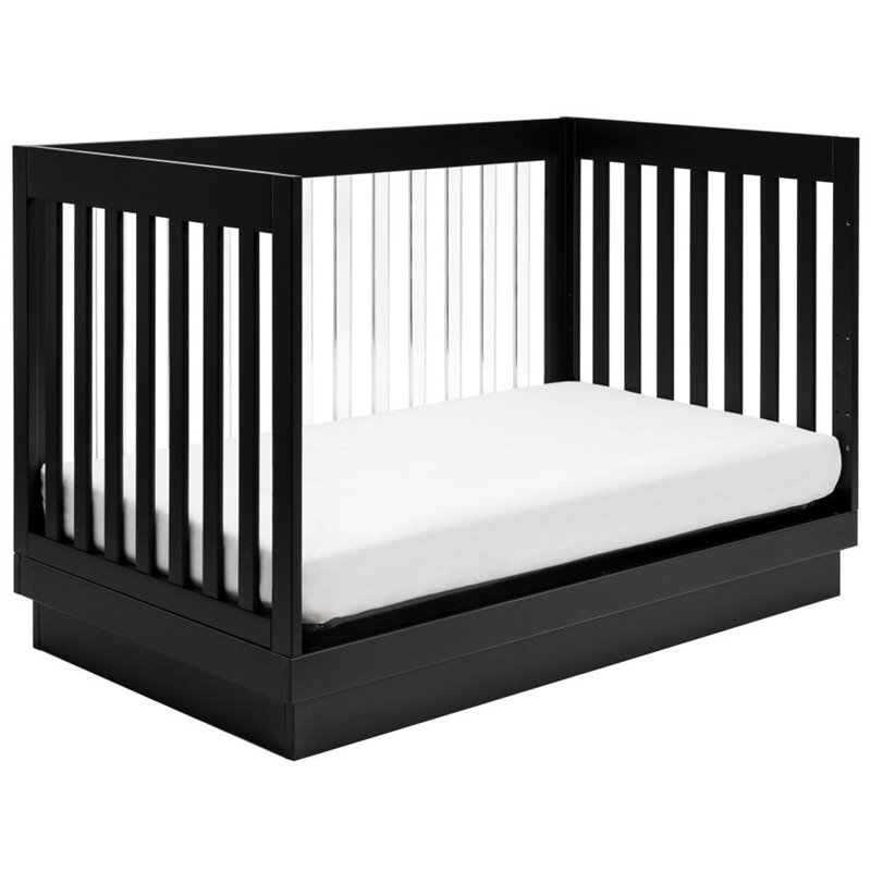 Babyletto Harlow 3-in-1 Convertible Crib with Toddler Bed Conversion Kit - Black