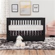 Babyletto Harlow 3-in-1 Convertible Crib with Toddler Bed Conversion Kit - Black