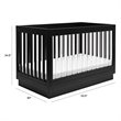 Babyletto Harlow 3-in-1 Convertible Crib with Toddler Bed Conversion Kit - Black