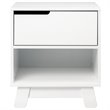 Babyletto Hudson 1-Drawer Kids Bedroom Nightstand in White