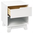 Babyletto Hudson 1-Drawer Kids Bedroom Nightstand in White
