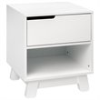 Babyletto Hudson 1-Drawer Kids Bedroom Nightstand in White