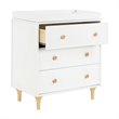 4-in-1 Convertible Baby Crib with Dresser with Changing Tray Set in Natural