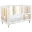 4-in-1 Convertible Baby Crib with Dresser with Changing Tray Set in Natural