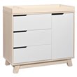 3-in-1 Convertible Crib Set with Dresser and Changing Tray in Natural