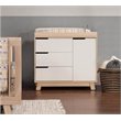 3-in-1 Convertible Crib Set with Dresser and Changing Tray in Natural