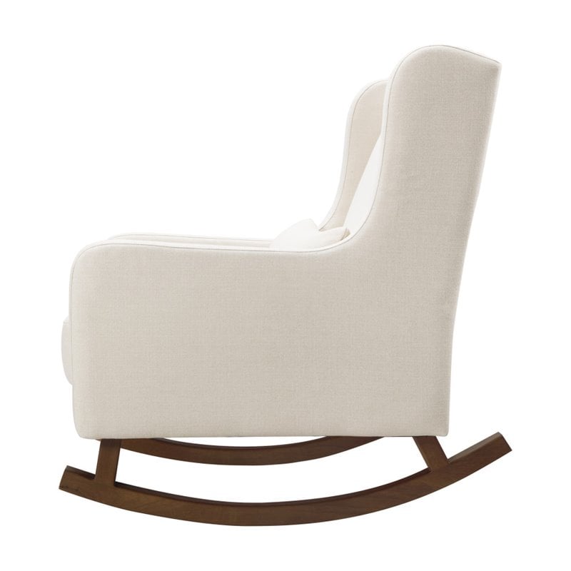 Babyletto Kai Rocker in Performance Natural Eco-Twill with Dark legs