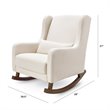 Babyletto Kai Rocker in Performance Natural Eco-Twill with Dark legs
