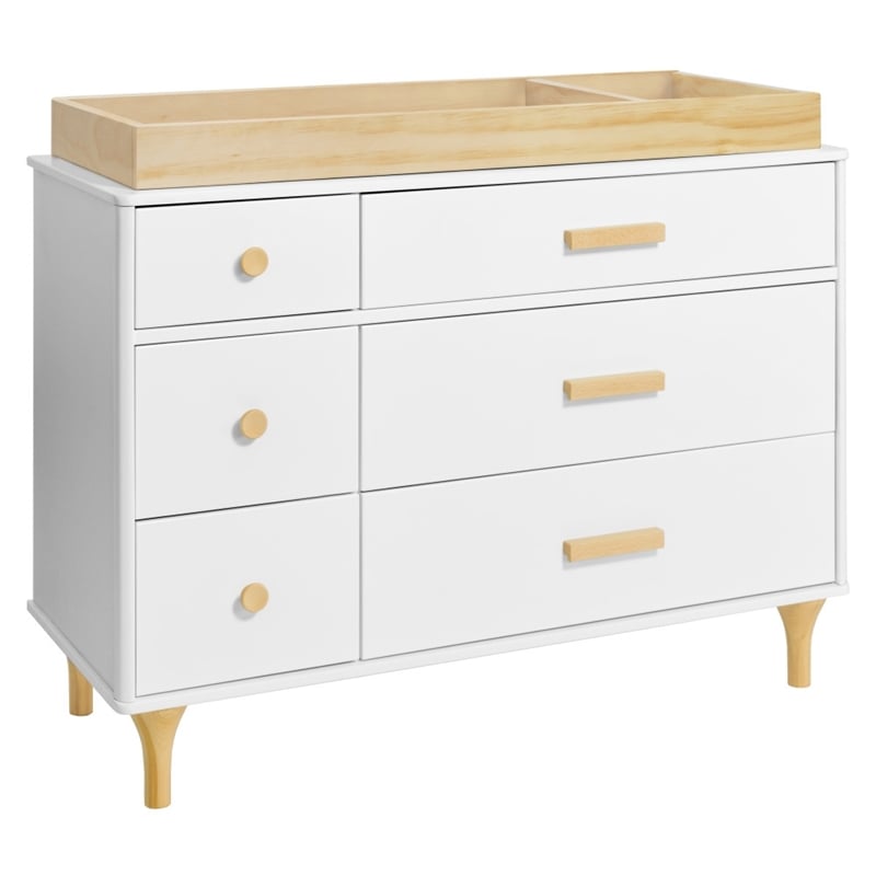Babyletto Pine Wood Universal Wide Removable Changing Tray in Natural