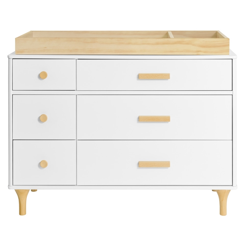 Babyletto Pine Wood Universal Wide Removable Changing Tray in Natural