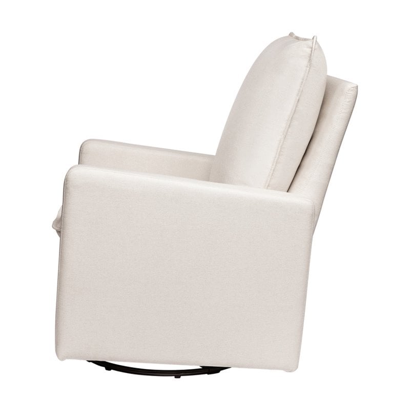 Babyletto Cali Pillowback Swivel Glider in Performance Cream Eco-Weave