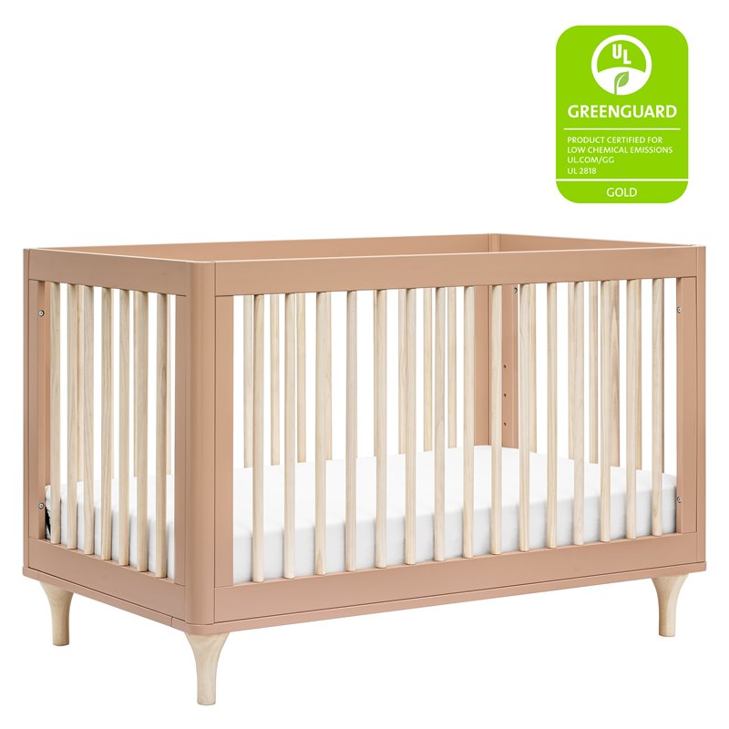 Babyletto Lolly Pine Wood 3-in-1 Convertible Crib in Canyon and Washed Natural