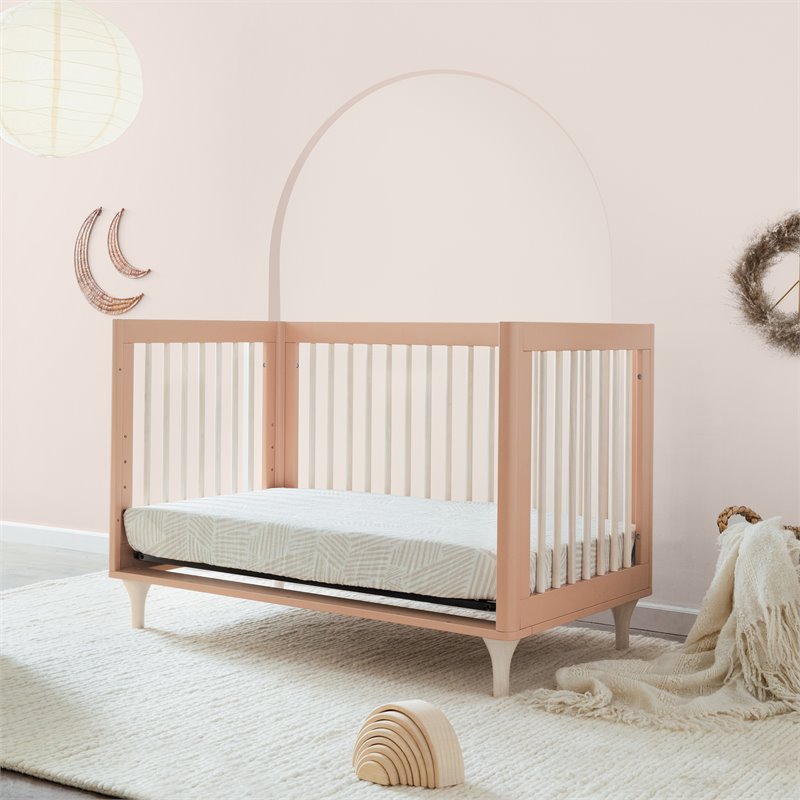 Babyletto Lolly Pine Wood 3-in-1 Convertible Crib in Canyon and Washed Natural