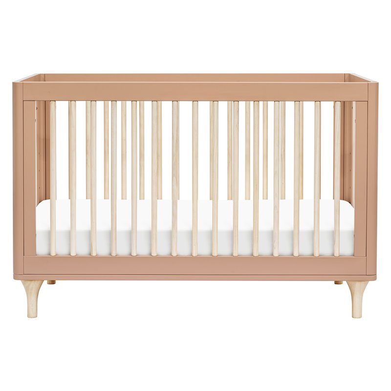 Babyletto Lolly Pine Wood 3-in-1 Convertible Crib in Canyon and Washed Natural