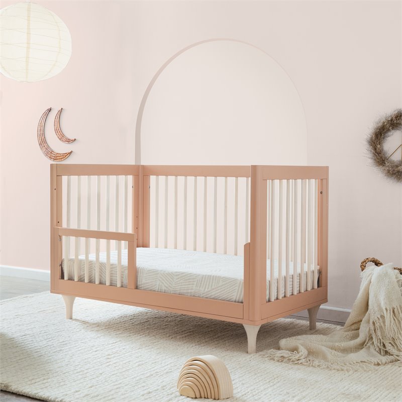Babyletto Lolly Pine Wood 3-in-1 Convertible Crib in Canyon and Washed Natural