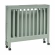 Babyletto Origami Pine Wood Portable Folding Mini Crib with Casters - Light Sage