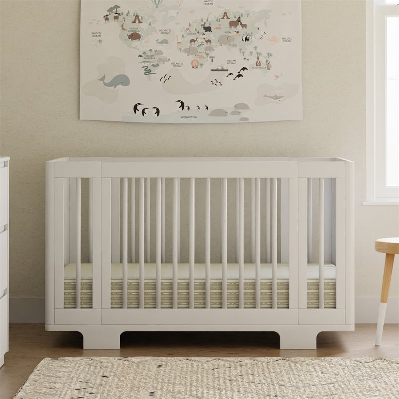 Babyletto Yuzu 8-in-1 Wood Convertible Crib with Conversion Kits in White