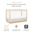 Babyletto Harlow 3-in-1 Wood Convertible Crib with Conversion Kits in Natural