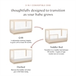 Babyletto Harlow 3-in-1 Wood Convertible Crib with Conversion Kits in Natural
