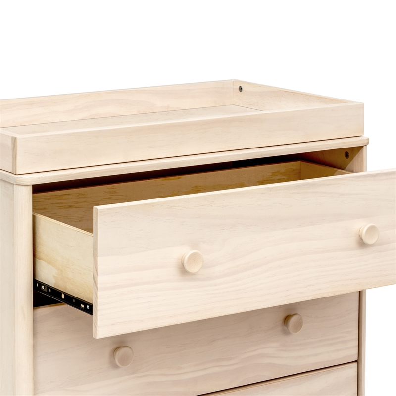 Babyletto Lolly Modern 3-Drawer Wood Changer Dresser in Washed Natural