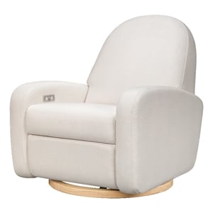 Babyletto Nami Fabric Glider Recliner with Electronic Control and USB in Cream