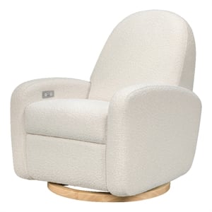 Babyletto Nami Fabric Glider Recliner with Electronic Control and USB in Ivory