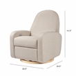 Babyletto Nami Glider Recliner w/Electronic Control and USB in Performance Beach