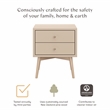Babyletto Palma 2-Drawers Nightstand with USB Port in Taupe